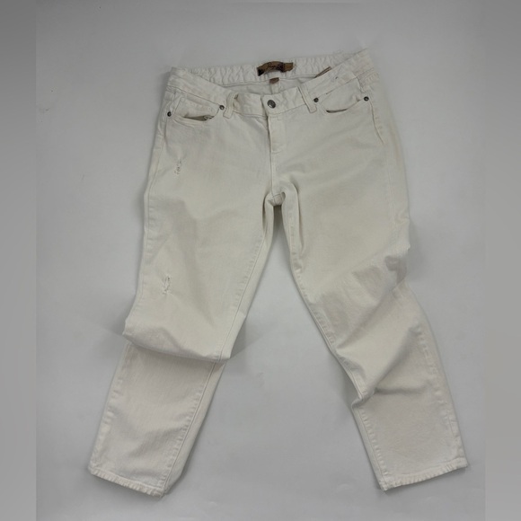 PAIGE Pants - Paige White Venice Capri Pants Lightly Distressed Cropped Women's Size 29